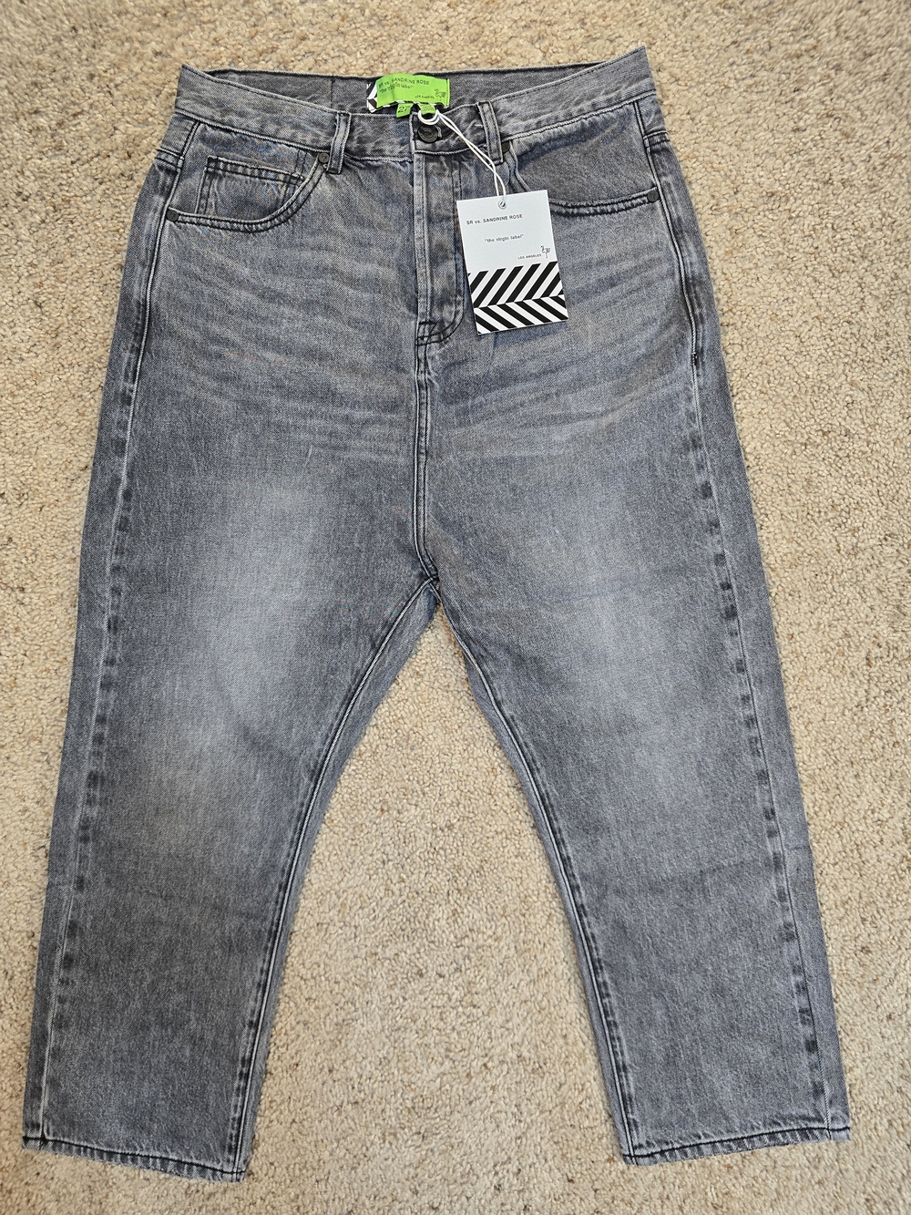 NWT Free People SR x Sandrine Rose The Virgin Label Crop Straight Jeans 27